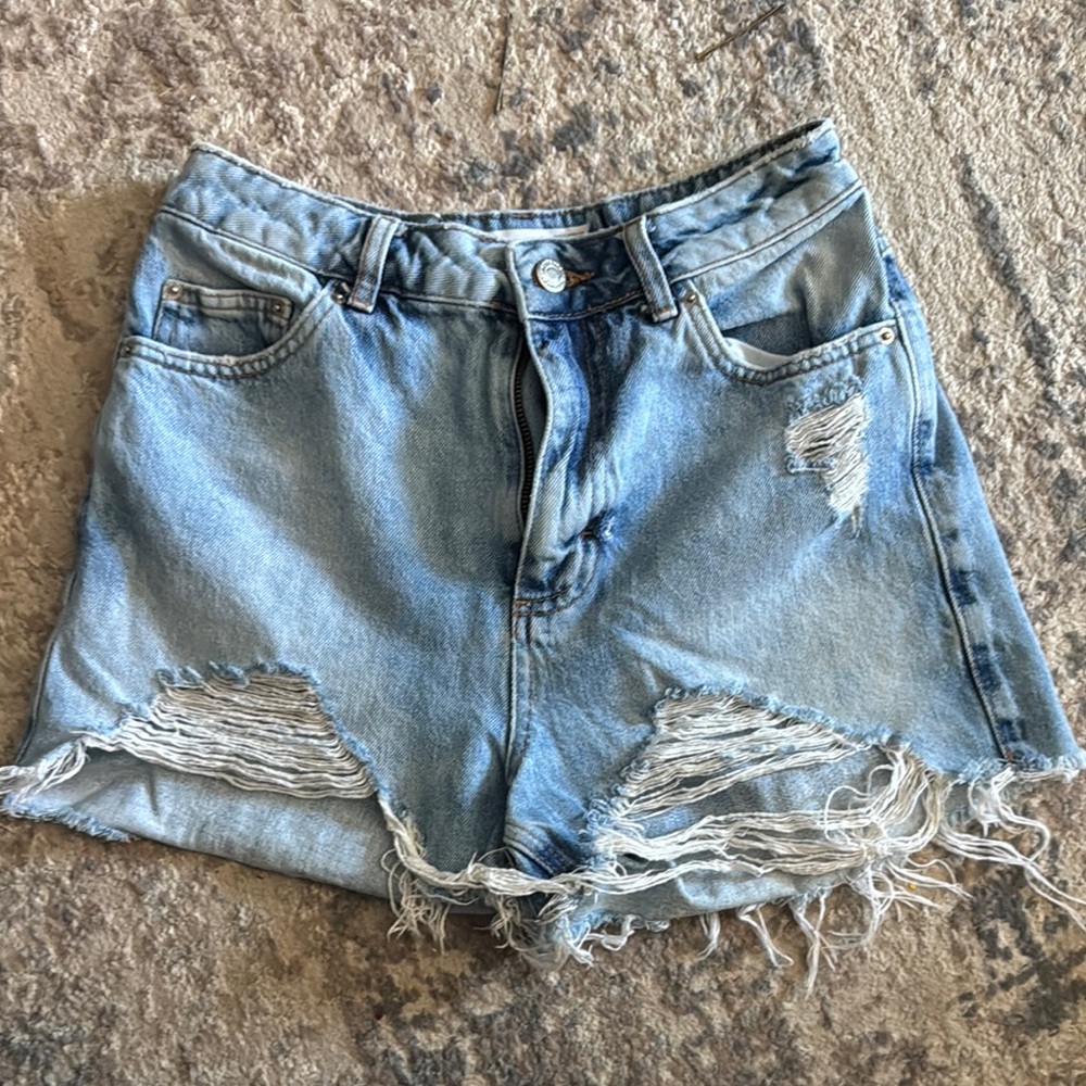 TopshopDistressed Denim Shorts